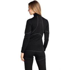 Odlo Active X Top Turtle Neck L/S Half-Zip Women black -Ski & Thermal Underwear Tops Sales Store odlo active x top turtle neck l s half zip women black 4