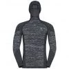 Odlo Blackcomb Plus Top with Face Mask L/S Men black/space dye -Ski & Thermal Underwear Tops Sales Store odlo blackcomb eco top with face mask l s men black space dye 1