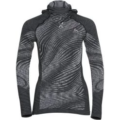 Odlo Blackcomb Plus Top with Face Mask L/S Women black/space dye