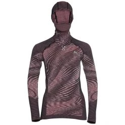 Odlo Blackcomb Plus Top with Face Mask L/S Women siesta/space dye -Ski & Thermal Underwear Tops Sales Store odlo blackcomb eco top with face mask l s women siesta space dye 2