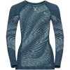 Odlo Blackcomb Plus Top Crew Neck L/S Women blue wing teal/space dye -Ski & Thermal Underwear Tops Sales Store odlo blackcomb plus top crew neck l s women blue wing teal space dye 1