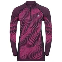 Odlo Blackcomb Plus Top Turtle Neck L/S Half-Zip Women festival fuchsia/space dye