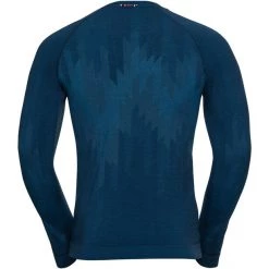 Odlo Kinship Performance Wool 200 LS Baselayer Crew Neck Top Men blue wing teal melange -Ski & Thermal Underwear Tops Sales Store odlo kinship performance wool 200 ls baselayer crew neck top men blue wing teal melange 2