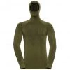 Odlo Kinship Performance Wool 200 LS Baselayer Facemask Top Men avocado melange