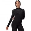 Odlo Kinship Performance Wool 200 LS Halfzip Baselayer Turtle Neck Top Women black melange -Ski & Thermal Underwear Tops Sales Store odlo kinship performance wool 200 ls halfzip baselayer turtle neck top women black melange 1