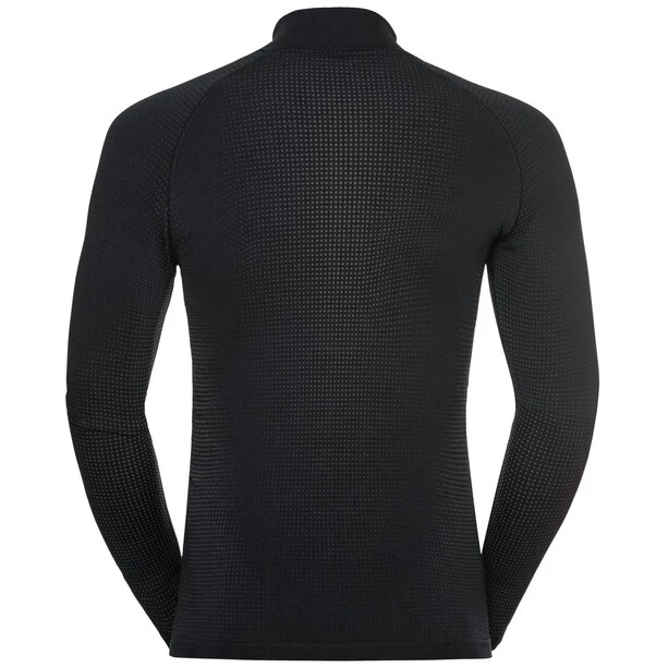 Odlo Performance Warm Plus Turtle Neck LS Half Zip Top Men black/new odlo graphite grey 4 Odlo Performance Warm Plus Turtle Neck LS Half Zip Top Men black/new odlo graphite grey - Image 2
