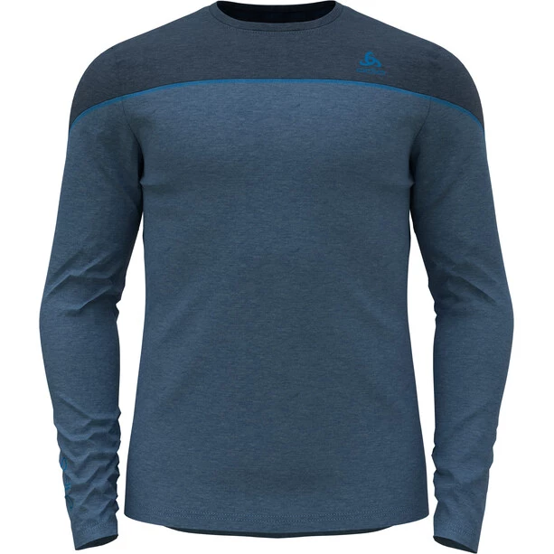 Odlo Revelstoke Performance Wool 150 LS Baselayer Crew Neck Top Men blue wing teal melange /indigo bunting 3 Odlo Revelstoke Performance Wool 150 LS Baselayer Crew Neck Top Men blue wing teal melange /indigo bunting