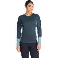 Rab Syncrino Base LS Tee Women orion blue -Ski & Thermal Underwear Tops Sales Store rab syncrino base ls tee women orion blue 3