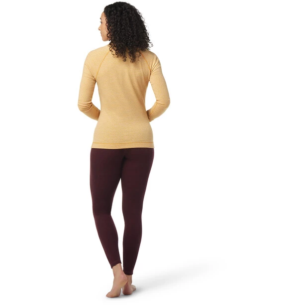 Smartwool Merino 250 Pattern Baselayer 1/4 Zip Top Boxed Women honey gold dot 5 Smartwool Merino 250 Pattern Baselayer 1/4 Zip Top Boxed Women honey gold dot - Image 3