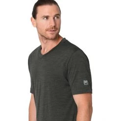 Super.natural Base 140 V Neck Tee Men pirate grey melange -Ski & Thermal Underwear Tops Sales Store supernatural base 140 v neck tee men pirate grey melange 3