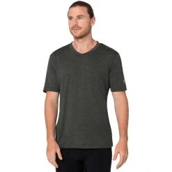 Super.natural Base 140 V Neck Tee Men pirate grey melange -Ski & Thermal Underwear Tops Sales Store supernatural base 140 v neck tee men pirate grey melange 4
