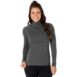 Super.natural Base 175 1/4 Zip Shirt Women pirate grey melange -Ski & Thermal Underwear Tops Sales Store supernatural base 175 1 4 zip shirt women pirate grey melange 3