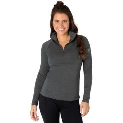 Super.natural Base 175 1/4 Zip Shirt Women pirate grey melange -Ski & Thermal Underwear Tops Sales Store supernatural base 175 1 4 zip shirt women pirate grey melange 4