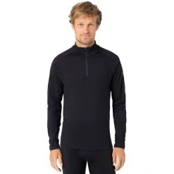 Super.natural Base 175 1/4 Zip Top Men jet black -Ski & Thermal Underwear Tops Sales Store supernatural base 175 alusvaatteet miehet jet black 3
