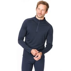 Super.natural Base 175 1/4 Zip Top Men navy blazer -Ski & Thermal Underwear Tops Sales Store supernatural base 175 alusvaatteet miehet navy blazer 3