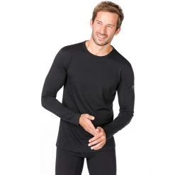 Super.natural Base 175 LS Shirt Men jet black 7 Super.natural Base 175 LS Shirt Men jet black -Ski & Thermal Underwear Tops Sales Store supernatural base 175 pitkaehihainen paita miehet musta 3