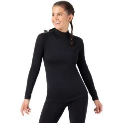 Super.natural Base 175 Turtle Neck Women jet black -Ski & Thermal Underwear Tops Sales Store supernatural base 175 poolokaulus naiset musta 5