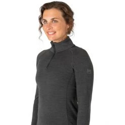 Super.natural Base 230 1/4 Zip Shirt Women pirate grey melange -Ski & Thermal Underwear Tops Sales Store supernatural base 230 1 4 zip shirt women pirate grey melange 3
