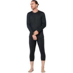 Super.natural Base 230 Crew Neck Men jet black -Ski & Thermal Underwear Tops Sales Store supernatural base 230 pyoereaekauluksinen miehet musta 3