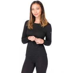 Super.natural Base 175 LS Shirt Women jet black -Ski & Thermal Underwear Tops Sales Store supernatural base ls 175 naiset jet black 3