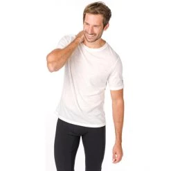 Super.natural Base 140 Tee Men fresh white -Ski & Thermal Underwear Tops Sales Store supernatural base tee 140 miehet fresh white 3