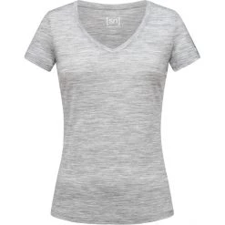 Super.natural BASE V-NECK TEE 140 Women ash melange