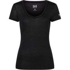 Super.natural BASE V-NECK TEE 140 Women jet black