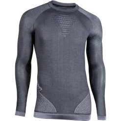 UYN Cashmere Silky UW LS Roundneck Shirt Men celebrity silver