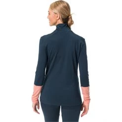 VAUDE Monviso Wool Halfzip Shirt Women dark sea -Ski & Thermal Underwear Tops Sales Store vaude monviso wool halfzip shirt women dark sea 4
