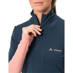 VAUDE Monviso Wool Halfzip Shirt Women dark sea -Ski & Thermal Underwear Tops Sales Store vaude monviso wool halfzip shirt women dark sea 6