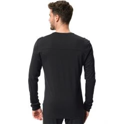 VAUDE Monviso Wool LS T-Shirt Men black -Ski & Thermal Underwear Tops Sales Store vaude monviso wool ls t shirt men black 4