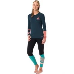 VAUDE Monviso Wool LS T-Shirt Women dark sea -Ski & Thermal Underwear Tops Sales Store vaude monviso wool ls t shirt women dark sea 5