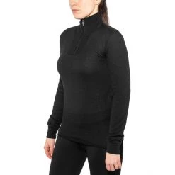 Woolpower 200 Zip Turtleneck black -Ski & Thermal Underwear Tops Sales Store woolpower 200 alusvaatteet black 3