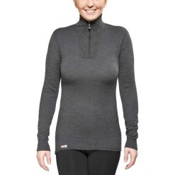 Woolpower 200 Zip Turtleneck grey -Ski & Thermal Underwear Tops Sales Store woolpower 200 alusvaatteet grey 4