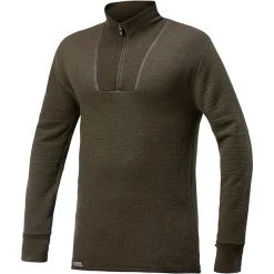 Woolpower 400 Zip Turtle Neck pine green